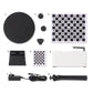 Everything included with THREE Rotating scanner bed, two calibration cards, freestanding tripod, ac Adapter